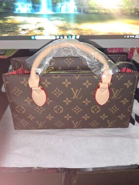 Luxury Designer Monogram Brown Bag